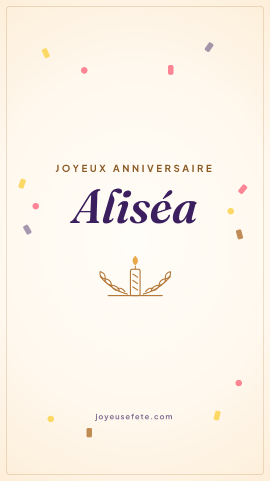 Image « Joyeux anniversaire Aliséa » au format story