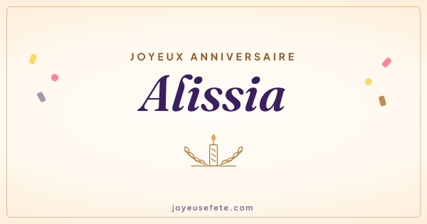 Image « Joyeux anniversaire Alissia » au format large