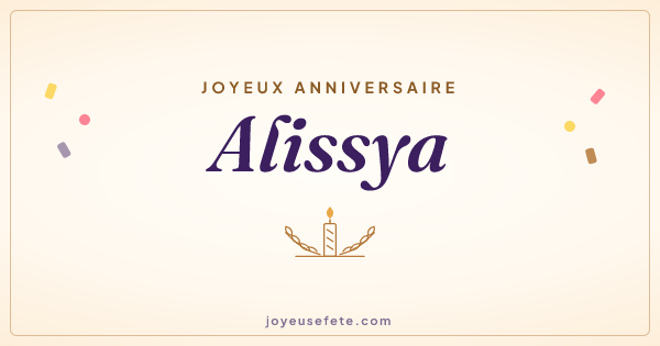 Image « Joyeux anniversaire Alissya » au format large