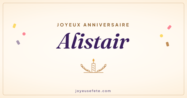 Image « Joyeux anniversaire Alistair » au format large