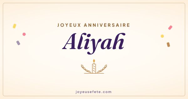 Image « Joyeux anniversaire Aliyah » au format large