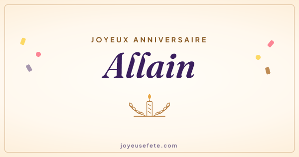 Image « Joyeux anniversaire Allain » au format large
