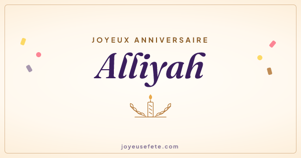 Image « Joyeux anniversaire Alliyah » au format large