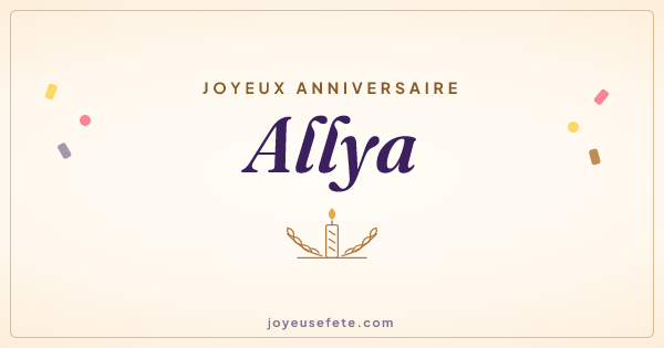 Image « Joyeux anniversaire Allya » au format large