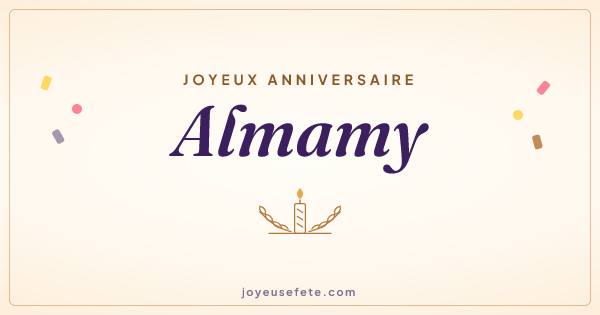 Image « Joyeux anniversaire Almamy » au format large