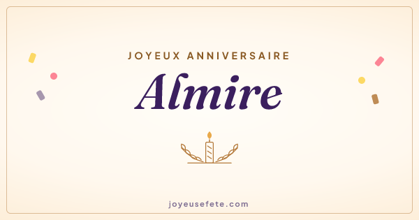 Image « Joyeux anniversaire Almire » au format large