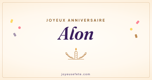 Image « Joyeux anniversaire Alon » au format large