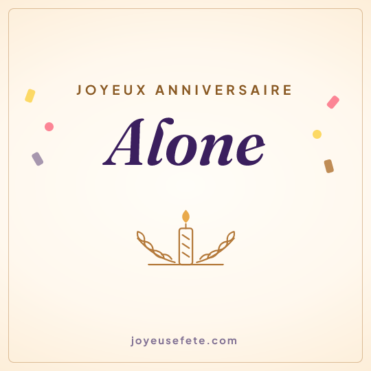 Image carrée « Joyeux anniversaire Alone » pour WhatsApp