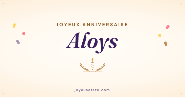 Image « Joyeux anniversaire Aloys » au format large