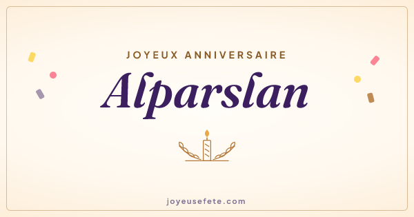 Image « Joyeux anniversaire Alparslan » au format large
