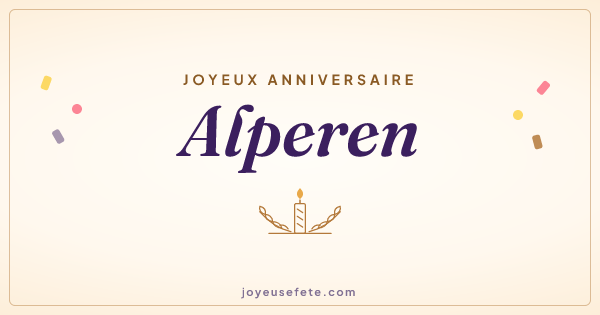 Image « Joyeux anniversaire Alperen » au format large