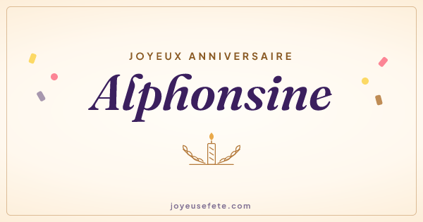 Image « Joyeux anniversaire Alphonsine » au format large