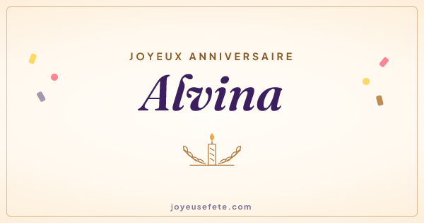 Image « Joyeux anniversaire Alvina » au format large