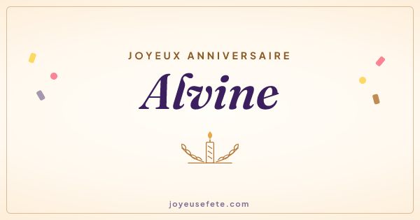 Image « Joyeux anniversaire Alvine » au format large