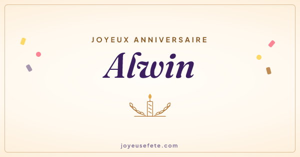 Image « Joyeux anniversaire Alwin » au format large