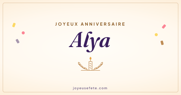Image « Joyeux anniversaire Alya » au format large