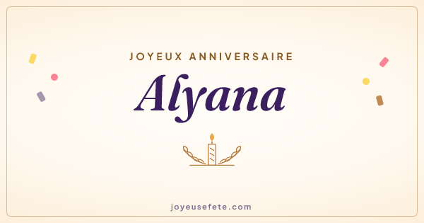 Image « Joyeux anniversaire Alyana » au format large