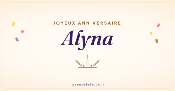 Image « Joyeux anniversaire Alyna » au format large