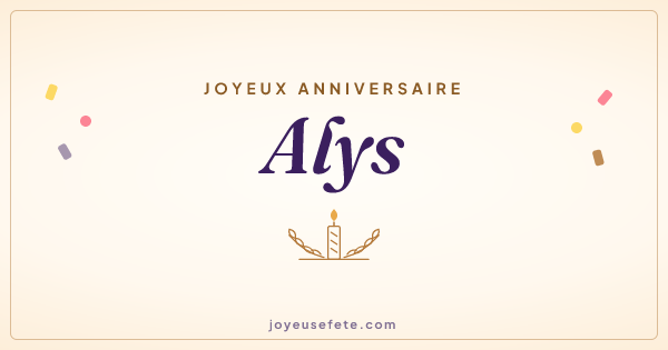 Image « Joyeux anniversaire Alys » au format large