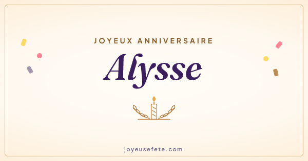 Image « Joyeux anniversaire Alysse » au format large
