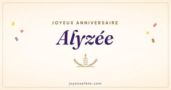 Image « Joyeux anniversaire Alyzée » au format large