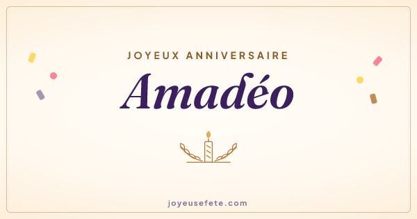 Image « Joyeux anniversaire Amadéo » au format large