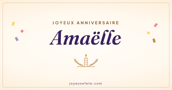 Image « Joyeux anniversaire Amaëlle » au format large