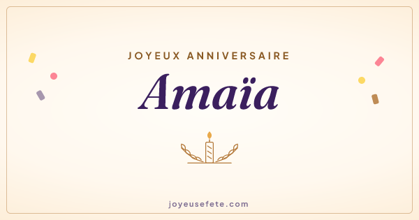 Image « Joyeux anniversaire Amaïa » au format large