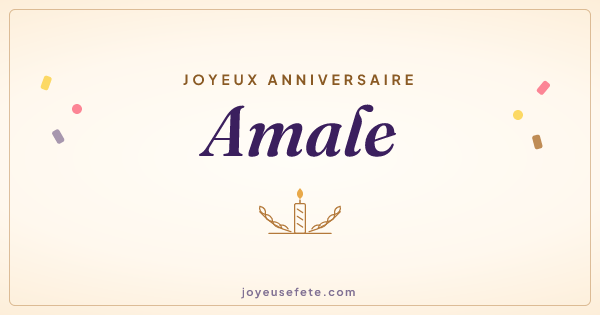 Image « Joyeux anniversaire Amale » au format large