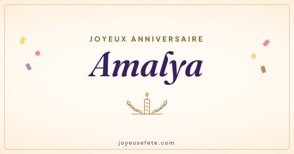 Image « Joyeux anniversaire Amalya » au format large