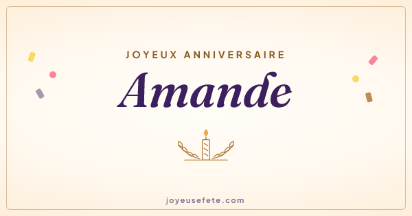 Image « Joyeux anniversaire Amande » au format large