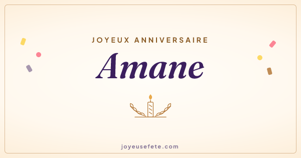 Image « Joyeux anniversaire Amane » au format large
