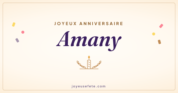 Image « Joyeux anniversaire Amany » au format large