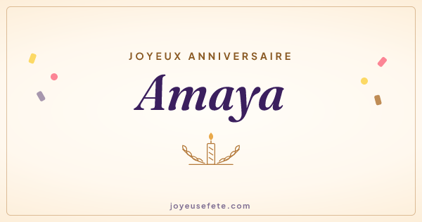 Image « Joyeux anniversaire Amaya » au format large