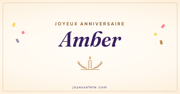 Image « Joyeux anniversaire Amber » au format large