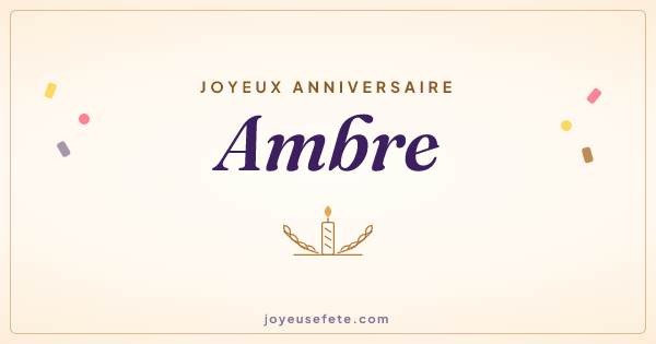 Image « Joyeux anniversaire Ambre » au format large