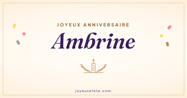 Image « Joyeux anniversaire Ambrine » au format large
