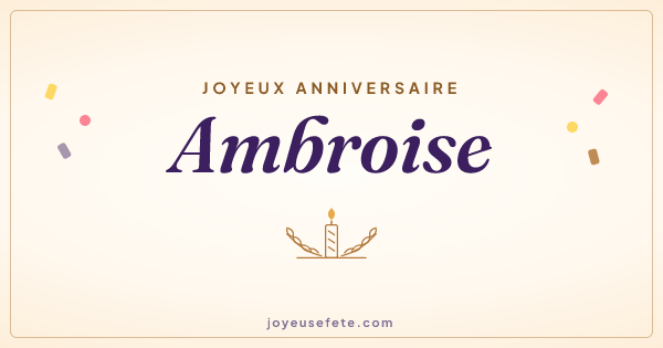 Image « Joyeux anniversaire Ambroise » au format large