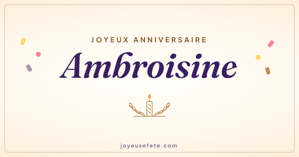 Image « Joyeux anniversaire Ambroisine » au format large