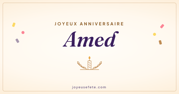 Image « Joyeux anniversaire Amed » au format large