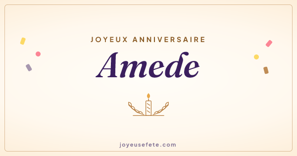 Image « Joyeux anniversaire Amede » au format large
