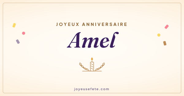 Image « Joyeux anniversaire Amel » au format large