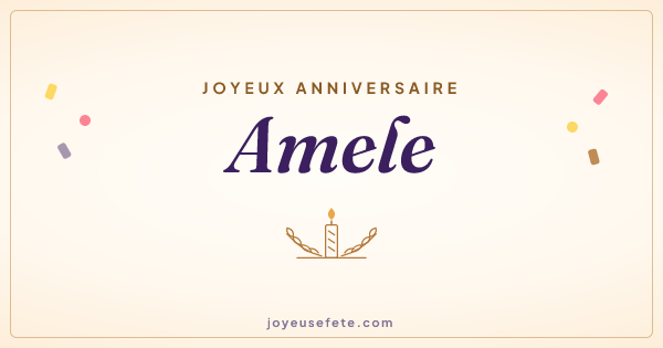Image « Joyeux anniversaire Amele » au format large