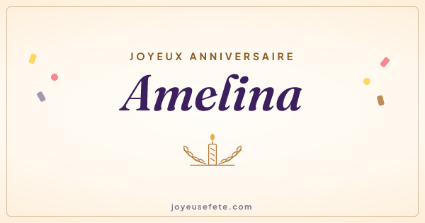 Image « Joyeux anniversaire Amelina » au format large