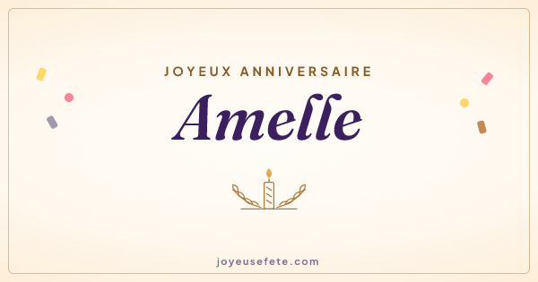 Image « Joyeux anniversaire Amelle » au format large