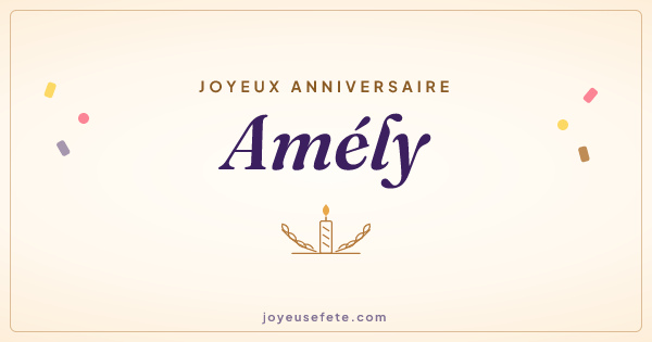 Image « Joyeux anniversaire Amély » au format large