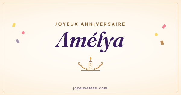 Image « Joyeux anniversaire Amélya » au format large