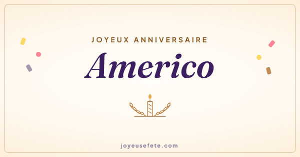 Image « Joyeux anniversaire Americo » au format large