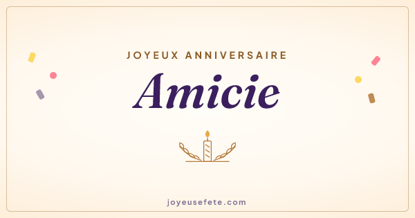 Image « Joyeux anniversaire Amicie » au format large