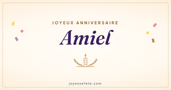 Image « Joyeux anniversaire Amiel » au format large